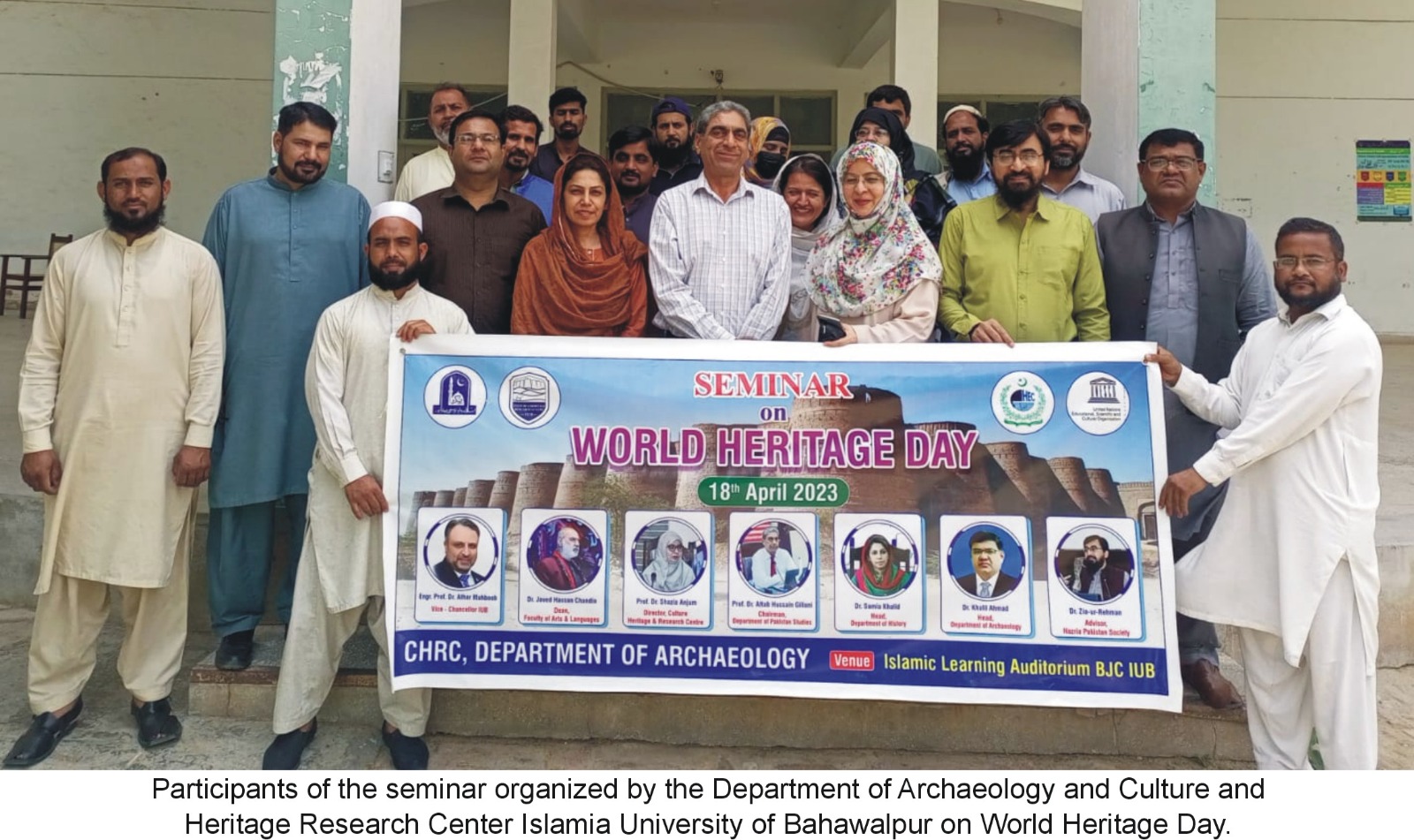 A seminar was organized by the Islamia University of Bahawalpur on World Heritage Day 2023