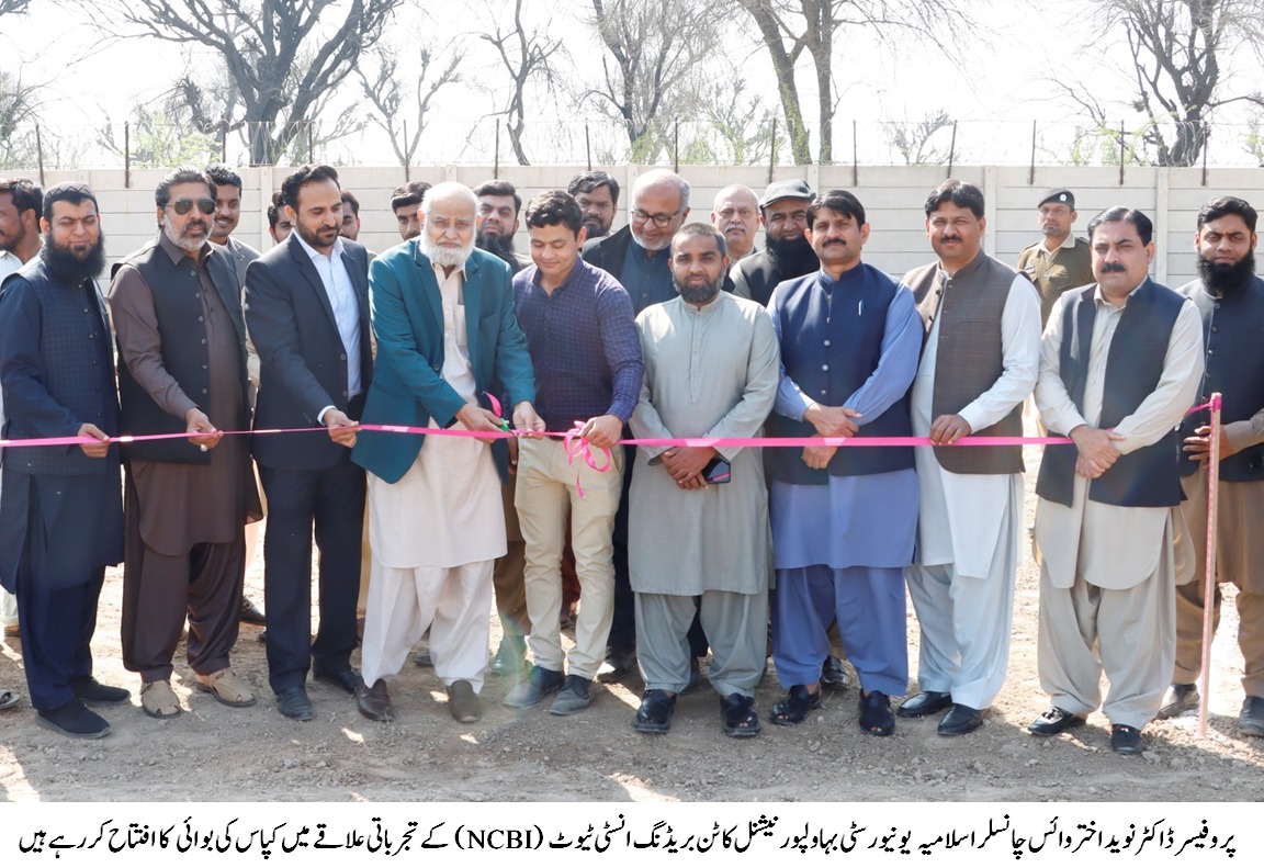 WVC Prof. Dr. Naveed Akhtar inaugurated cotton sowing at National Cotton Breeding Institute (NCBI) experimental area