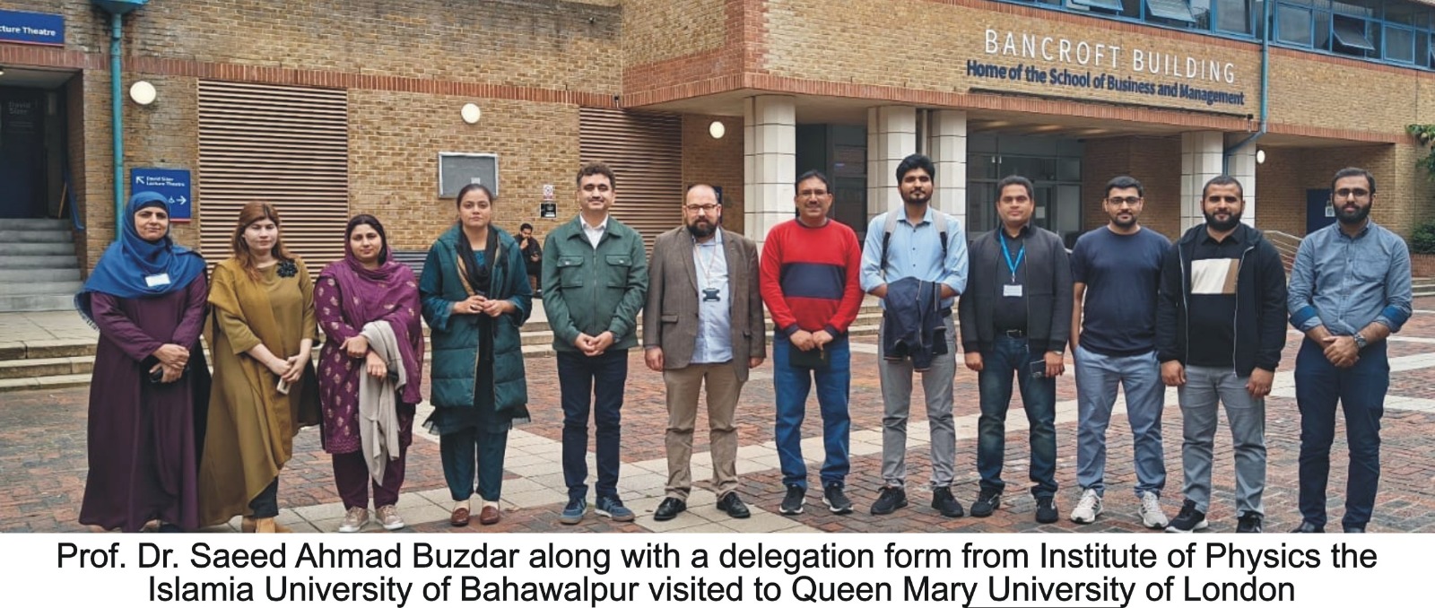 A delegation from IUB visited to Queen Mary University, London under Pak UK Education Gateway Faculty Mobility Program