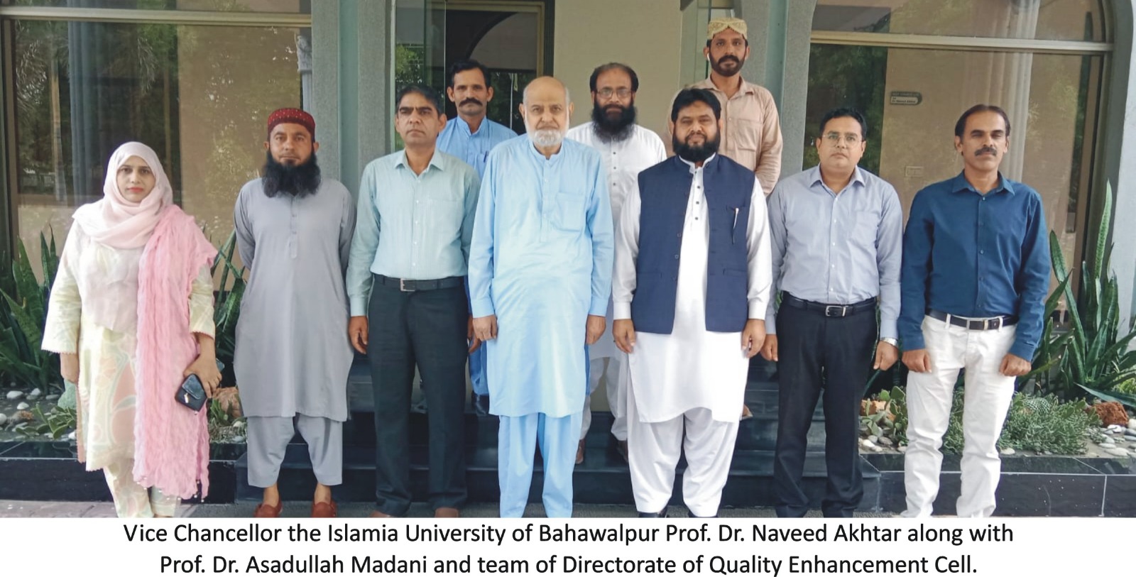 Vice Chancellor Prof. Dr. Naveed Akhtar awarded certificates of appreciation to Quality Enhancement Cell team