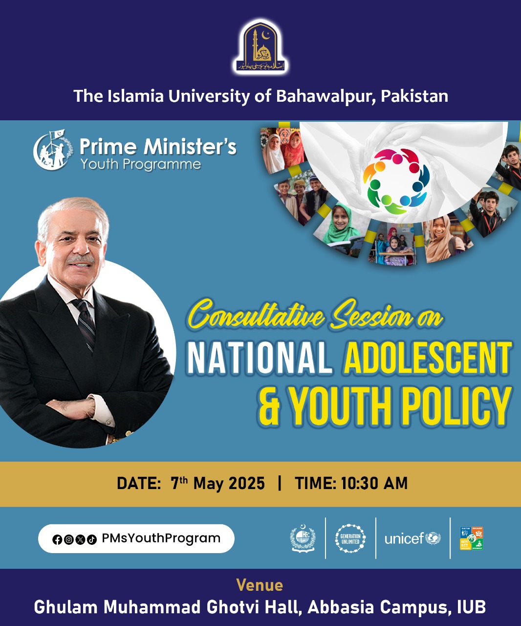 Prime Minister's Youth Programme—Consultative Session on National Adolescent and Youth Policy will be held at IUB