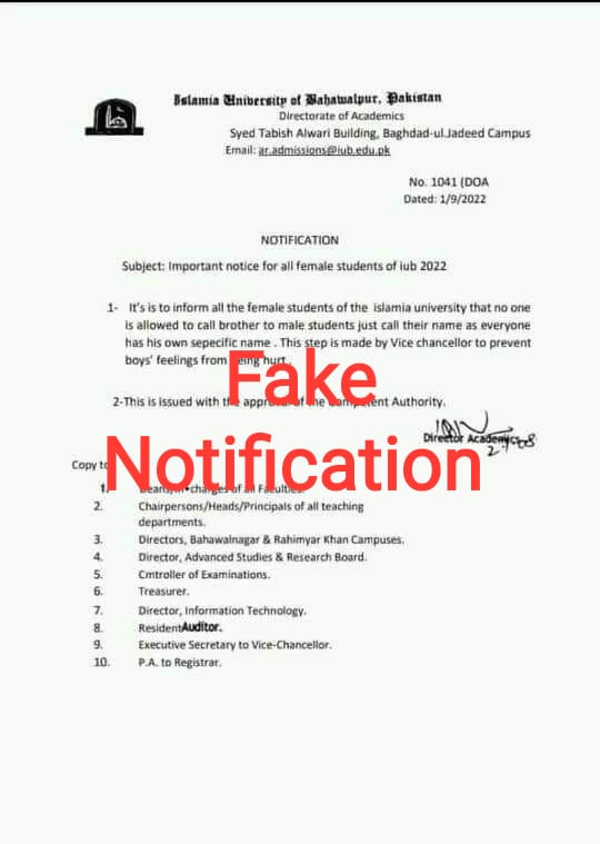 Fake Notification