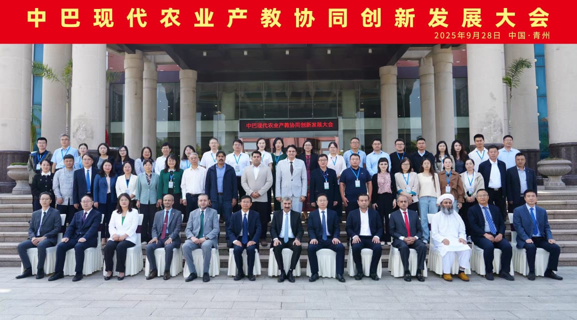 Vice Chancellor Prof. Dr. Muhammad Kamran along with Chinese researchers at a conference held in Shandong, China.